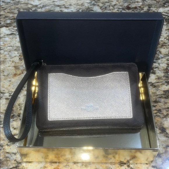 Coach Signature Monogram Wristlet - Picture 1 of 6